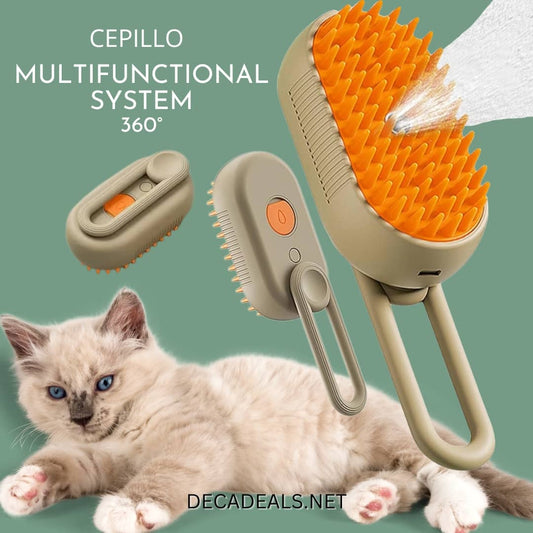 Cepillo a Vapor para Peinado, Quitapelos y Masaje para mascotas